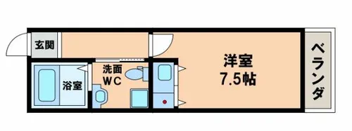 アバンサール遠里小野【3階】の間取り