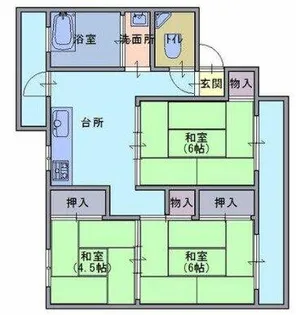 第5田口コーポ【1階】の間取り
