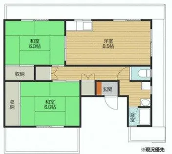 コーポさとり【402号室】の間取り