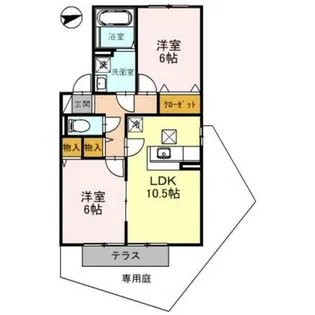 ラ・カーサ大久保【1階】の間取り