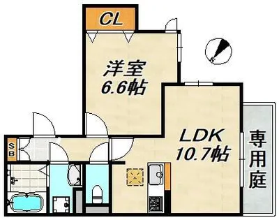 Pista神戸板宿【1階】の間取り