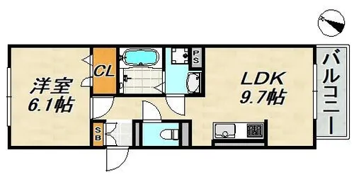 Pista神戸板宿【3階】の間取り