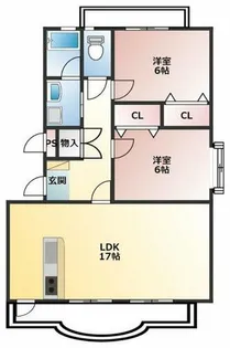 ネオパラドール【205号室】の間取り