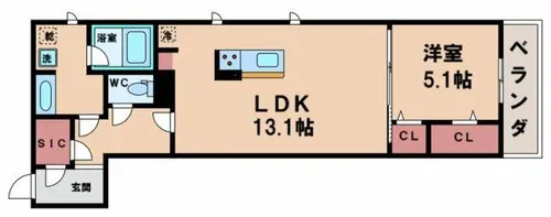 D-residence安立【1階】の間取り