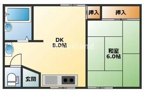 清風荘【2階】の間取り