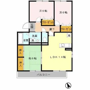 プルーリオン【2階】の間取り