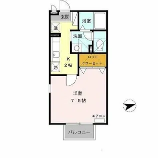 アディック東花園【2階】の間取り