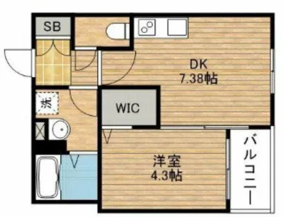ALEGRIA長瀬South【2階】の間取り