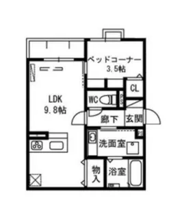 兵庫県尼崎市南武庫之荘3丁目【アパート】の間取り