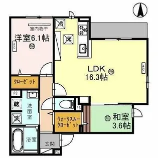 クラシスト今川4丁目【1階】の間取り