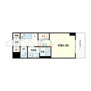 エステムコート新大阪ⅩⅦベイス【3階】の間取り