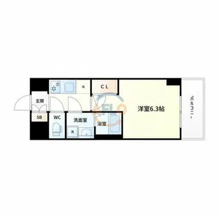 エステムコート新大阪ⅩⅦベイス【7階】の間取り