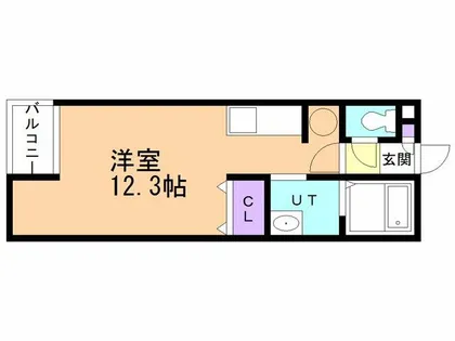 シャンブレット中島【307号室】の間取り