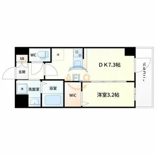 エステムコート新大阪ⅩⅦベイス【8階】の間取り