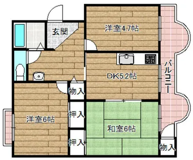 メゾン高槻2号棟【3階】の間取り