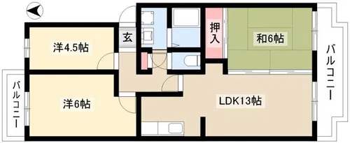 グレースロータス【5階】の間取り
