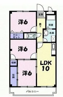 サンスコーレ壱番館【307号室】の間取り