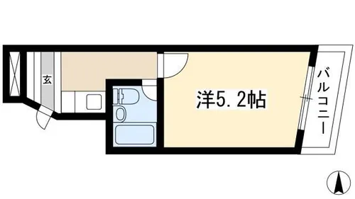 サンリバーイナダ【401号室】の間取り