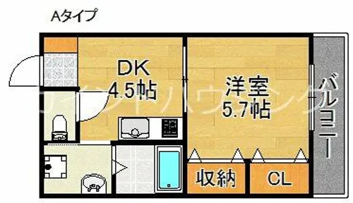カーサ福田【2階】の間取り