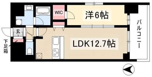 プレサンス栄ライズ【7階】の間取り