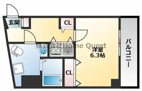 Celeb布施東【9階】の間取り