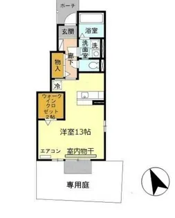 アゼリア大善【1階】の間取り