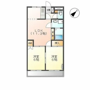 光ハイム【202号室】の間取り