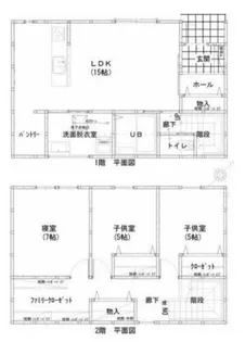 兵庫県姫路市広畑区蒲田【一戸建】の間取り