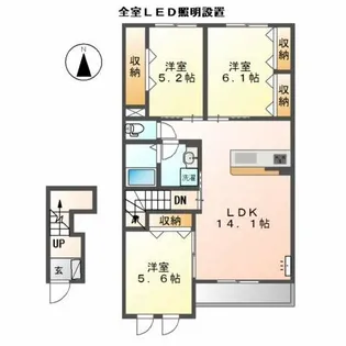 メゾンルーチェ【2階】の間取り