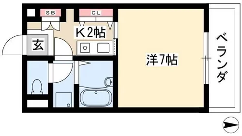 グランデ瓦町【4階】の間取り