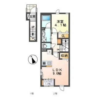 ロイヤルパーク御日塚Ⅱ【2階】の間取り