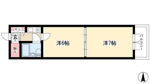 東和マンション広小路【602号室】の間取り