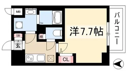 エスリード新栄テセラ【0501号室】の間取り