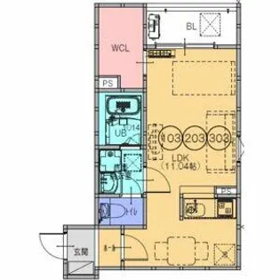 F+style藤井寺道明寺1号館【1階】の間取り