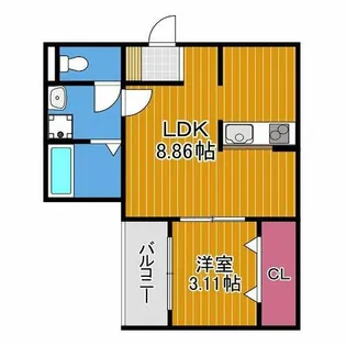 F+style藤井寺道明寺1号館【1階】の間取り