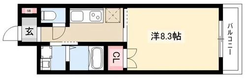 エルメディオ千種【4階】の間取り