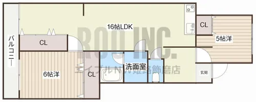 アネックス堂本【3-D号室】の間取り