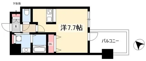アドバンス名古屋モクシー (旧 ADVANCE NAGOYA MOXI【412号室】の間取り