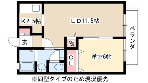 FLATS・TURNER【103号室】の間取り