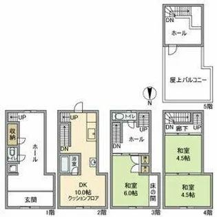 大阪府大阪市住之江区浜口西1丁目【一戸建】の間取り