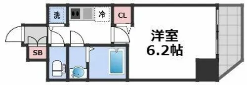 プレサンス心斎橋クオーレ【5階】の間取り