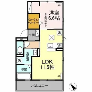 N Field【11号室】の間取り