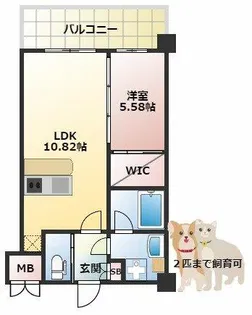 フェルム城北公園【3階】の間取り