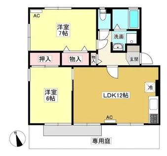 セノール緑【1階】の間取り