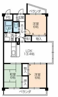 ビオス菰口【6階】の間取り