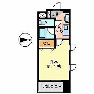 ベルファース川原通【3階】の間取り