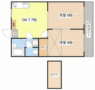 グリーンヒルズ【2-203号室】の間取り
