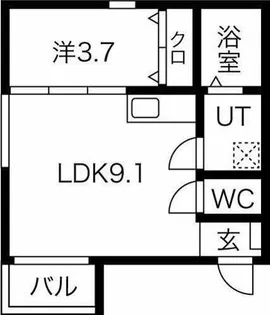 BELLE ROSE大江 EAST(B棟)【1階】の間取り