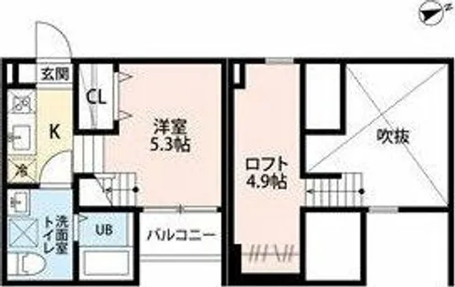 Haro Sakura(ハロサクラ)【2階】の間取り