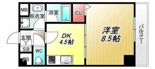 ボナール長栄寺【4階】の間取り
